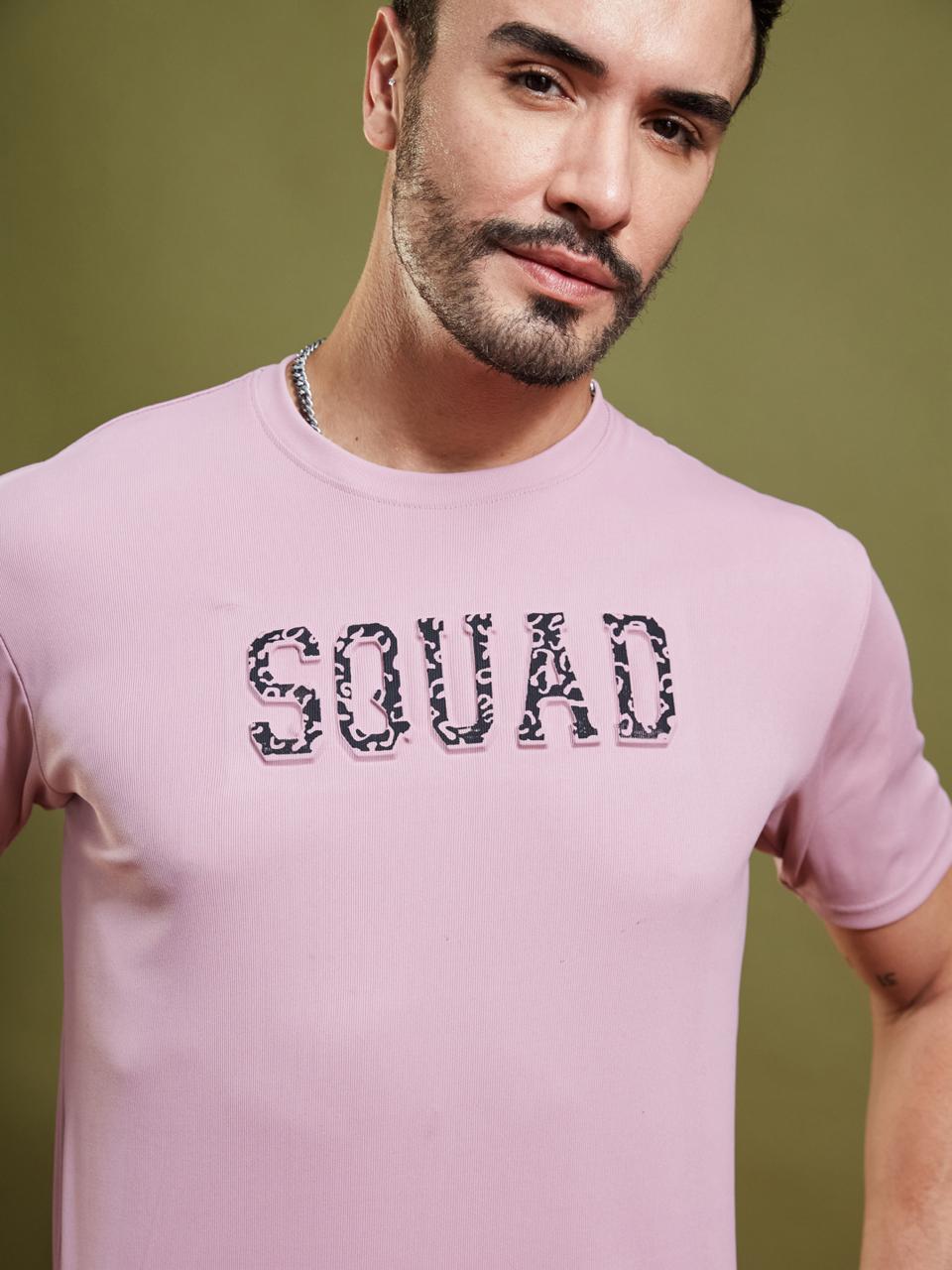Men’s Emboss Print Party T-Shirt – SQUAD Design